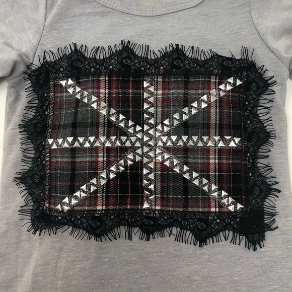 NEW LITTLE MASS Unisex Gray Flag Rock Tee-Size 4 - Picture 5 of 7